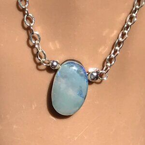Australian Boulder Opal Pendant Necklace